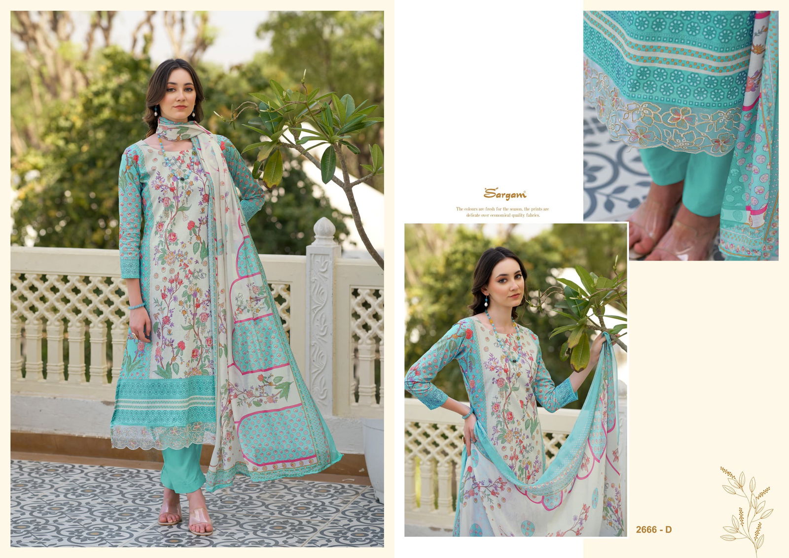 Mahima by Sargam Camrik Printed Designer Salwar Suit Exporters In India